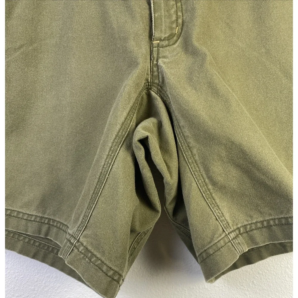 Oobe Shorts Men 36 Olive Green Cotton Canvas Chino Rugged Hiking Outdoors